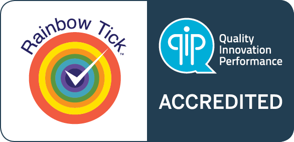 QIP - Rainbow Tick Accredited Symbol